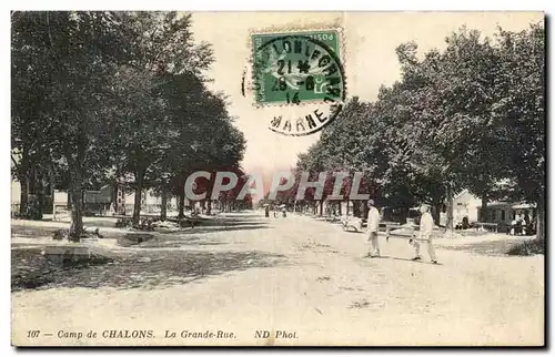 Ansichtskarte AK Camp de Chalons La Grande Rue