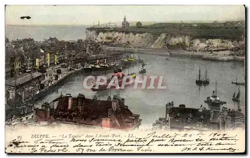 Cartes postales Dieppe La Tamise dans l Avant Port Bateaux