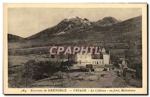 Cartes postales Environs de Grenoble Uriage Le Chateau Fond Belledonne