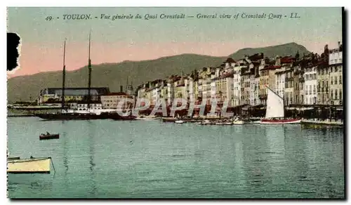 Cartes postales Toulon Vue generale du Quai Cronstadt General View of Cronstadt Quay