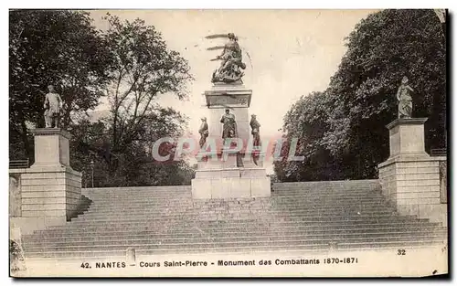 Ansichtskarte AK Nantes Cours Saint Pierre Monument das Combattents 1870-1871