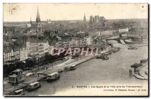 Ansichtskarte AK Nantes Les Quais et la Ville pris du Transbordeur