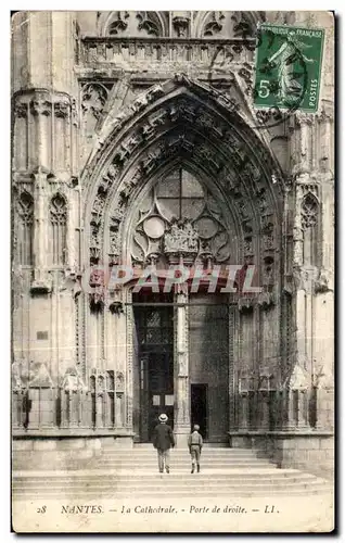 Cartes postales Nantes La Cathedrale Porte de droite