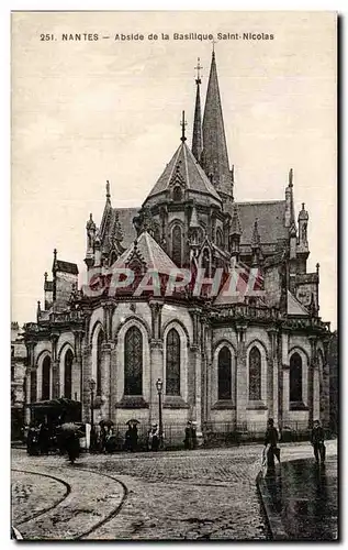 Cartes postales Nantes Abside de la Basilique Saint Nicolas