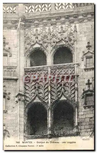 Ansichtskarte AK Nantes Donjon du Chateau Les Loggias