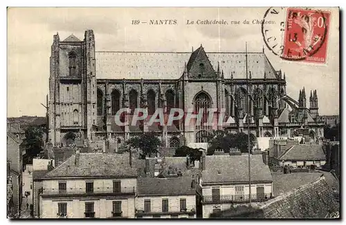 Cartes postales Nantes La Cathedrale Vue du Chateau