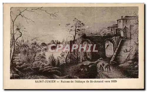 Ansichtskarte AK Saint Junien Ruines de I abbaye de St Amand vers 1825