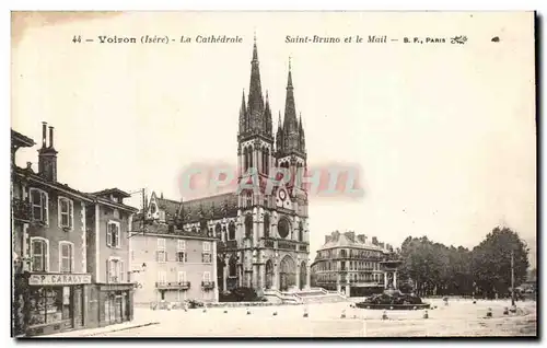 Cartes postales Voiron La Cathedrale Saint Bruno et le Mail