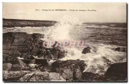 Ansichtskarte AK Presquile de Quiberon Etude de rochers a Port Bara