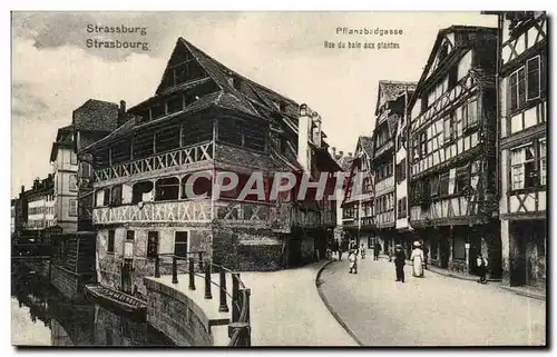 Ansichtskarte AK Strassburg Strasbourg Rue du bain aux plantes