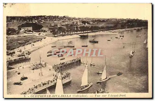 Cartes postales Ouistreham Riva Bella Vue sur l avant Port Bateaux