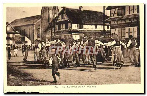 Ansichtskarte AK Kermesse En Alsace Folklore costume