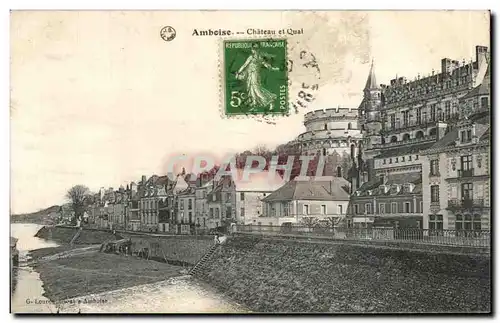 Cartes postales Amboise Chateau et Quai