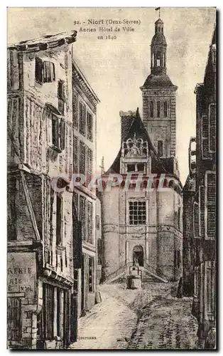 Cartes postales Niort Ancien Hotel de Ville en 1840