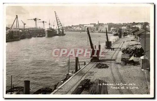 Cartes postales Nantes Le Quai de la Fosse et la Loire