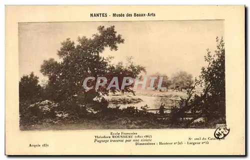 Ansichtskarte AK Nantes Musee des Beaux Arts Rousseau Paysage traverse par une riviere