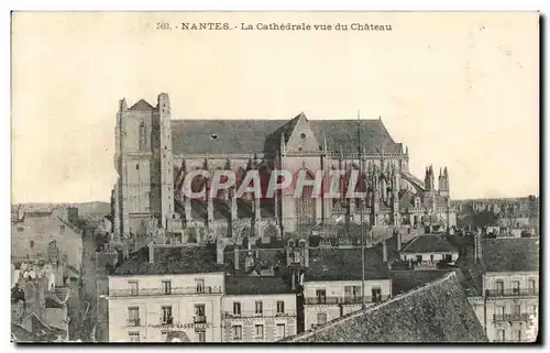 Cartes postales Nantes La Cathedrale vue du Chateau