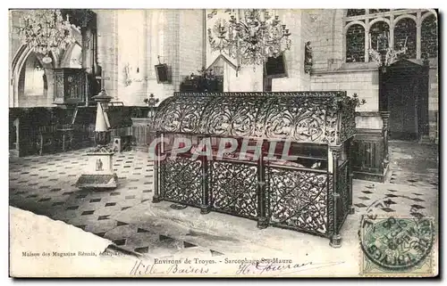 Cartes postales Environs de Troyes Sarcophage Ste Maure