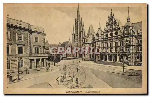 Cartes postales Wiesbaden Schlobplatz