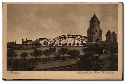 Cartes postales Mainz Rheinbrucke Mainz Wiesbaden