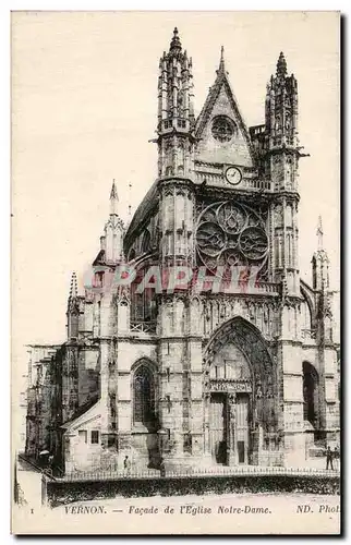 Cartes postales Vernon Facade de L Eglise Notre Dame