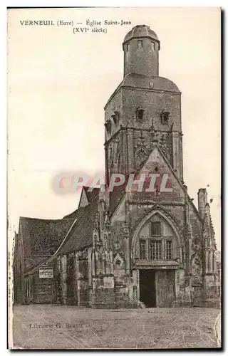 Ansichtskarte AK Verneuil (Eure) Eglise Saint Jean