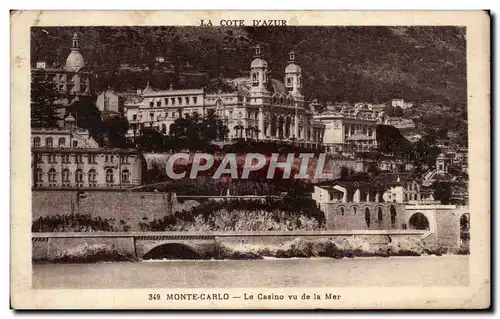 Cartes postales Monte Carlo Le Casino vu de la Mer Monaco