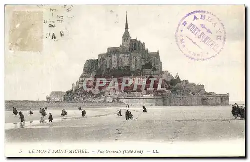 Cartes postales Le Mont Saint Michel Vue Generale (Cote sud)