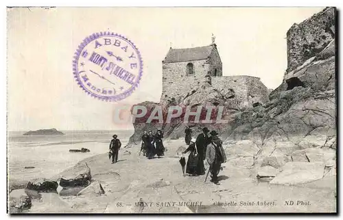 Ansichtskarte AK Mont Saint Michel Chapelle Saint Aubert