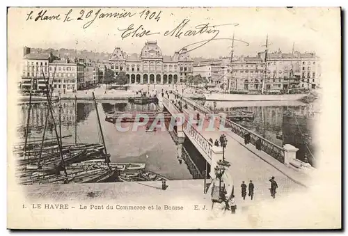 Cartes postales Le Havre Le Pont du Commerce et le Bourse