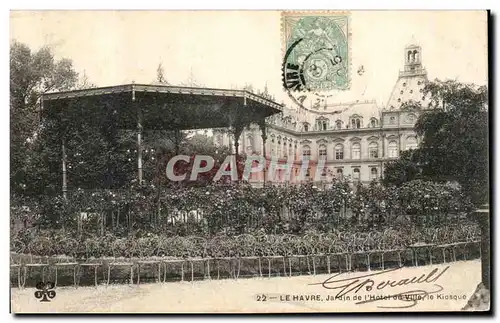 Ansichtskarte AK Le Havre Jardin de l Hotel de Ville le Kiosque