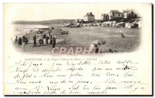 Cartes postales Saint Pair La Place a l heure des Bains