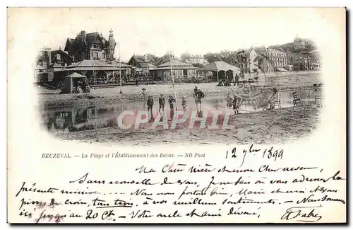 Ansichtskarte AK Beuzeval La Plage et I Etablissement des Bains