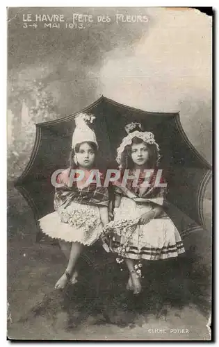 Cartes postales Le Havre Fete des fleurs Mai 1913 Enfants Folklore