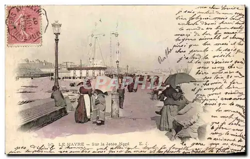 Cartes postales Le Havre Sur la Jetee Nord