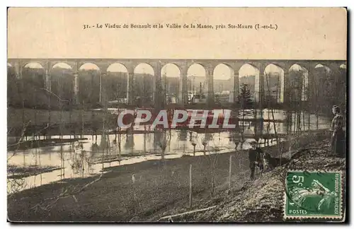 Ansichtskarte AK Le Viaduc de Besnault et la Vallee de la Manse pres Ste Maure