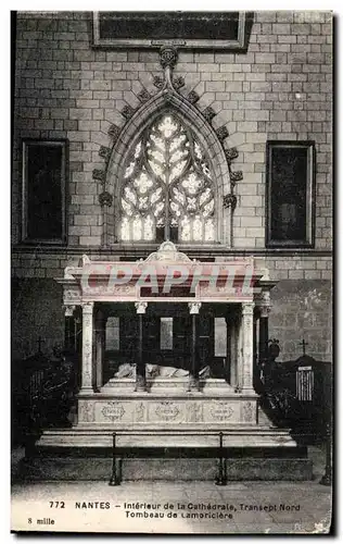 Cartes postales Nantes Interieur de la Cathedrale Transept Nord Tombeau de Lamoriclere