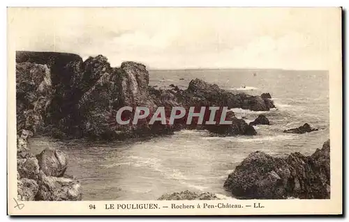 Cartes postales Le Pouliguen Rochers a Pen Chateau