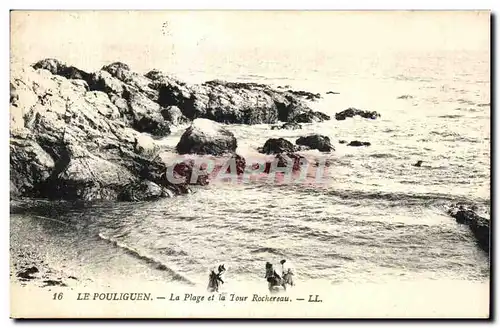 Cartes postales Le Pouliguen La Plage et la Tour Rocherrau