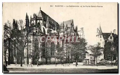 Cartes postales Nantes La cathderale et la Porte Saint Pierre