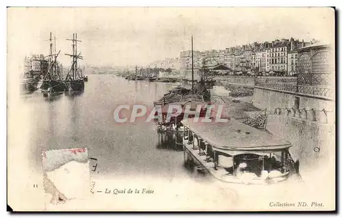 Cartes postales Nantes Le Quai de la Fosse Bateaux