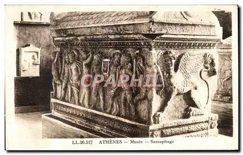 Ansichtskarte AK Grece Greece Athenes Musee Sarcophage