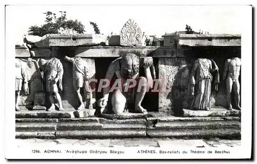 Ansichtskarte AK Grece Greece Athenes Bas reliefs du Theatre de Bacchus