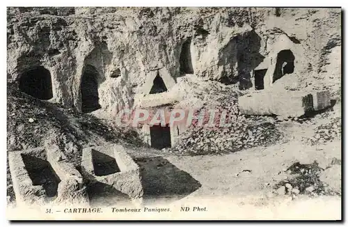 Cartes postales Tunisie Carthage Tombeaux Puniques