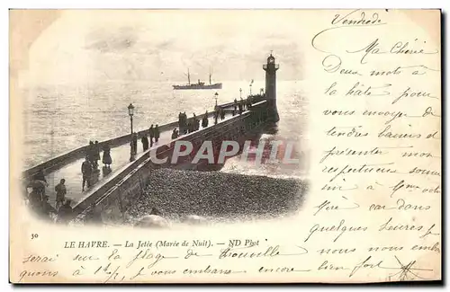 Cartes postales Le Havre La Jetee Bateau