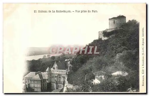 Ansichtskarte AK Chateau de La Roche Guyon Vue Prise du Parc