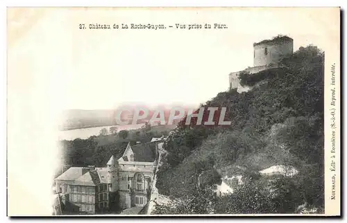 Cartes postales Chateau de La Roche Guyon Vue Prise du Parc