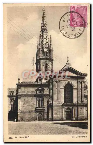 Ansichtskarte AK St Malo La Cathedrale