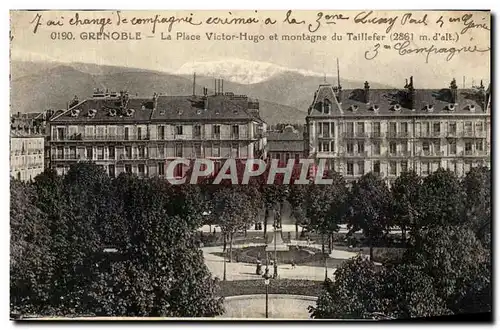 Cartes postales Grenoble La Place Victor Hugo et montagne du Taillefer