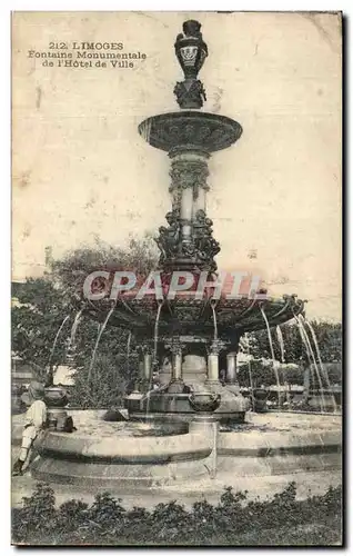 Ansichtskarte AK Limoges Fontaine Monumentale de I Hotel de Ville